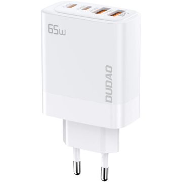 Incarcator A65EU GaN, 2x USB si 2x USB-C, 65W, Alb