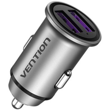 Incarcator FFEH0, 2x USB, 30W, Quick Charge 3.0, Gri