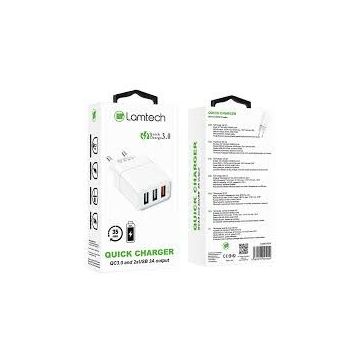 Incarcator Retea 1xUSB QC3.0 2xUSB 3A Alb