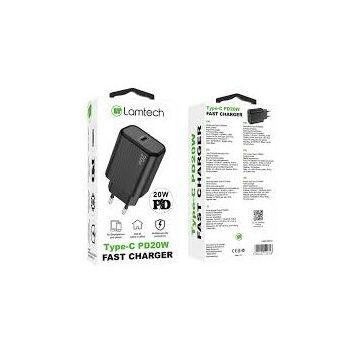 Incarcator Retea PD 20W 1xUSB Type-C Negru