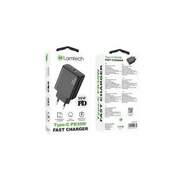 Incarcator Retea PD 30W 1xUSB Type-C Negru