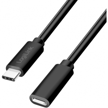 logilink CABLU alimentare si date LOGILINK, pt. smartphone, USB 2.0, USB Type-C (T) la USB Type-C (M), 3m, PD 60W, 2 x ecranat, Plastic, Negru, CU0212