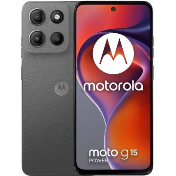 Smartphone Motorola Moto g15, 128GB, 4GB RAM, Dual SIM, 4G, Tri-Camera, Gravity Grey