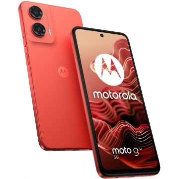 Smartphone Motorola Moto G35, 5G Edition, 128GB, 8GB RAM, Dual SIM, Tri-Camera, Guava Red Smartphone Motorola Moto G35, 5G Edition, 128GB, 8GB RAM, Dual SIM, Tri-Camera, Guava Red