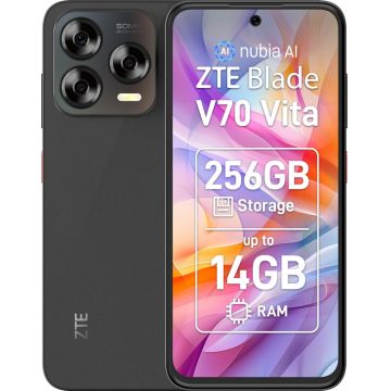 Smartphone ZTE Blade V70 Vita, 256GB, 4GB RAM, Dual SIM, 4G, 4-Camere, Stone Grey