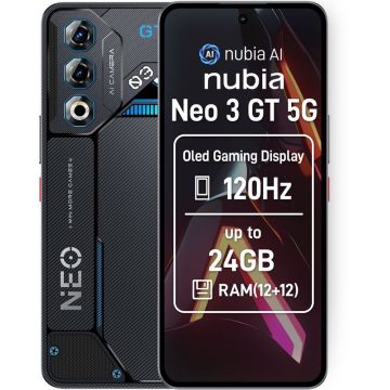 Smartphone ZTE nubia Neo 3 GT, 256GB, 12GB RAM, Dual SIM, 5G, Tri-Camera, Interstellar Gray
