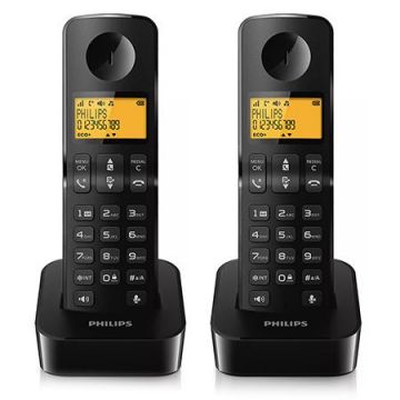 Telefon fix Philips D2602B/53 (Negru)