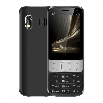 Telefon mobil iSEN M39, Negru, 4G, Android 12, Ecran tactil de 2.8  , Dual SIM Hibrid, 2GB RAM, 16GB ROM, card TF, Camera 2MP + 2MP, Baterie 2500mAh
