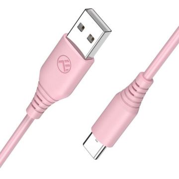Tellur Cablu silicon Tellur USB to Type-C, 3A, 1m, Roz