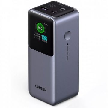 Ugreen Baterie Externa UGREEN PB721, 20000mAh, 130W, QC + PD, 1 x USB-A - 2 x USB-C, Gri