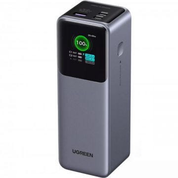 Ugreen Baterie Externa UGREEN PB722, 25000mAh, 200W, QC + PD, 1 x USB-A - 2 x USB-C, Gri