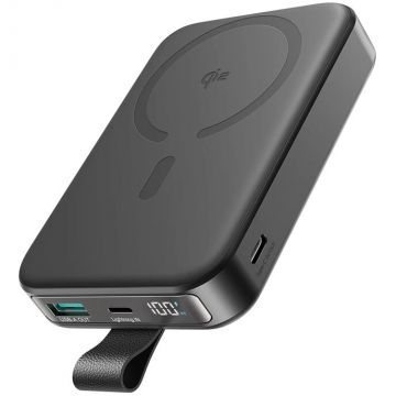 Acumulator extern JR-PBM11, 10000mAh, 22.5W, Wireless, USB/ USB-C, Negru