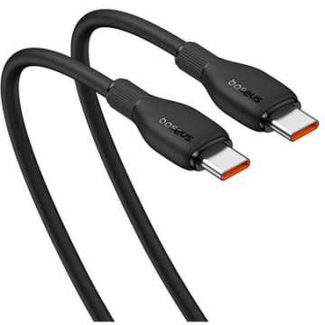 BASEUS CABLU alimentare si date Baseus Pudding, Fast Charging Data Cable pt. smartphone, USB Type-C la USB Type-C, 100W, 1.2m, Negru