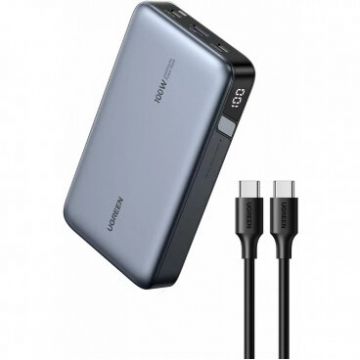 Baterie Externa PB720 Nexode 20000mAh 100W QC + PD 1 x USB-A - 2 x USB-C Gri
