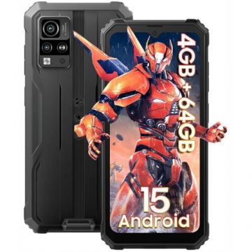 Blackview Telefon Mobil Blackview BV4800 Pro, Procesor Unisoc T606, Ecran IPS LCD touchscreen 6.56, 4GB RAM, 128GB Flash, Camera Duala 16 + 2 MP, Wi-Fi, 4G, Dual Sim, Android, Negru