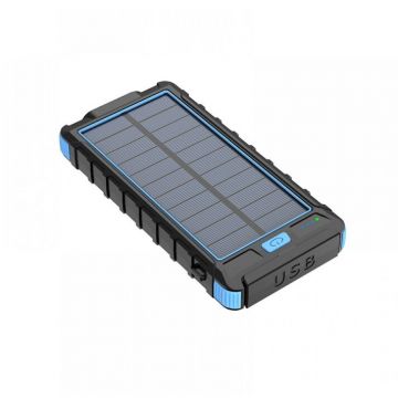 CELLECT Basterie externa Cellect Solar Power Bank, 10000mAh, negru-albastru