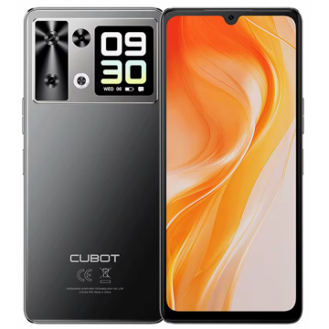 Cubot P90 Telefon Mobil, Negru, 4G, 6.88   HD+ 120Hz, 24GB RAM (12GB + 12GB extensibil), 256GB ROM, Android 15, Helio G100, 64MP, Ecran secundar 1.72  , NFC, OTG, Face ID, 5100mAh, 18W, Dual SIM