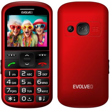 Evolveo Evolveo EasyPhone XS, telefon mobil pentru seniori, Roșu