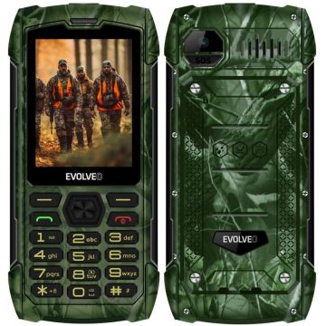 Evolveo Evolveo StrongPhone H1, telefon Dual SIM rezistent și impermeabil, camuflaj de vânătoare