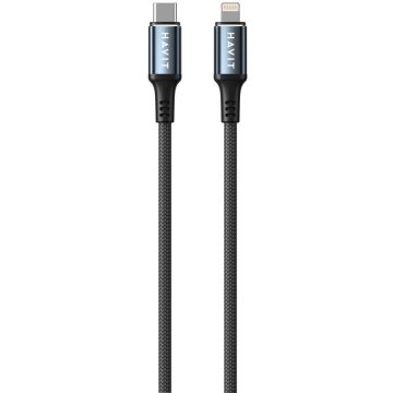 HAVIT Cablu de date Havit CB6311, USB Type C (T) la Lightning (T), Lungime1 m, Negru