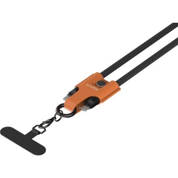 HAVIT Cablu de date si incarcare universal Havit CB6344, USB Type-C (T) la Type-C (T), Lungime 1.2m, Negru, Negru-Maro