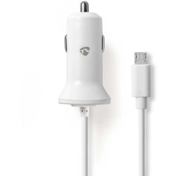 Incarcator Auto CCHAM240AWT MicroUSB 2.4 A Alb