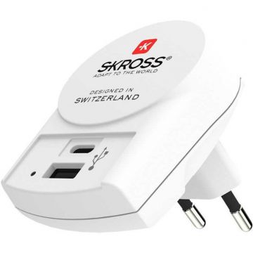Incarcator Retea 1.302423 USB-A USB-C 27W Alb