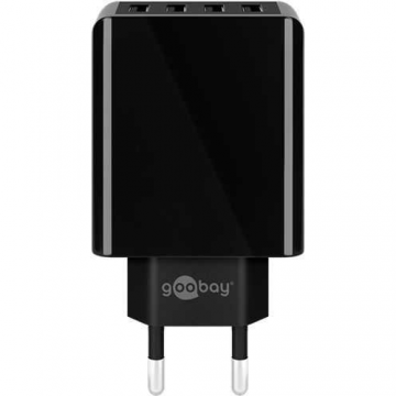 Incarcator Retea W43001BK Design Slim 4x USB-A 30W Negru