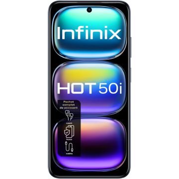 Infinix Telefon mobil Infinix Hot 50i, 4GB, 128GB, 4G, Negru