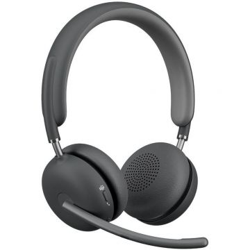 Logitech Casti PC Logitech Zone Wireless 2, cu microfon, Bluetooth 5.2, Gri