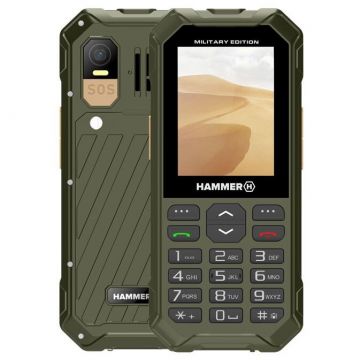 Myphone Telefon Mobil Hammer 6LTE Editie Militara, 2.4 inch, 48 MB RAM, 128 MB, 2MP, 2500mA, Verde