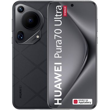 Smartphone Huawei Pura 70 Ultra, 512GB, 16GB RAM, Dual SIM, 5G, 4-Camere, Black