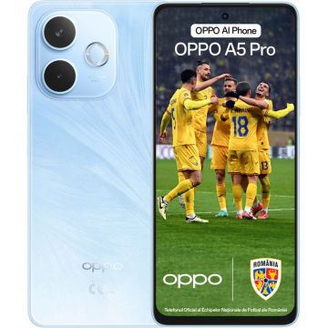 Smartphone Oppo A5 Pro, 256GB, 8GB RAM, Dual SIM, 4G, Tri-Camera, Feather Blue
