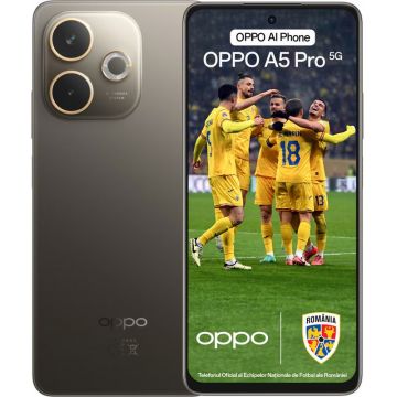 Smartphone Oppo A5 Pro, 256GB, 8GB RAM, Dual SIM, 5G, Tri-Camera, Black Brown