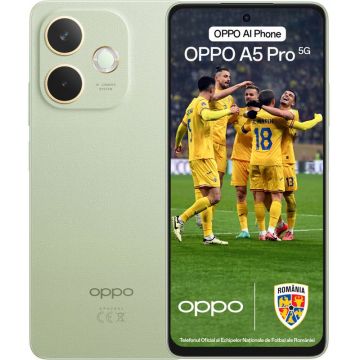 Smartphone Oppo A5 Pro, 256GB, 8GB RAM, Dual SIM, 5G, Tri-Camera, Olive Green