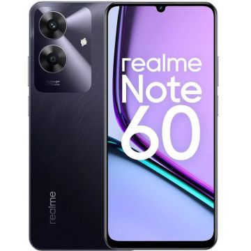 Smartphone Realme Note 60, 90Hz Eye Comfort Display, 128GB, 12GB RAM (4GB + 8GB extensibili), Dual SIM, ArmorShell Protection, Baterie 5000 mAh, Marble Black
