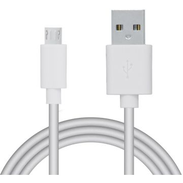 spacer CABLU alimentare si date SPACER, pt. smartphone, USB 2.0 (T) la Micro-USB 2.0 (T), PVC, Retail pack, 1.8m, White, SPDC-MICRO-PVC-W-1.8