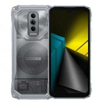 Telefon mobil Doogee Blade 10 Ultra Energy, Transparent, 4G, 6.56   HD+ 90Hz, 36GB RAM (8GB + 28GB extensibili), 256GB ROM, 64MP, UNISOC T7250, Android 15, 6150mAh, Face ID, NFC, Dual SIM