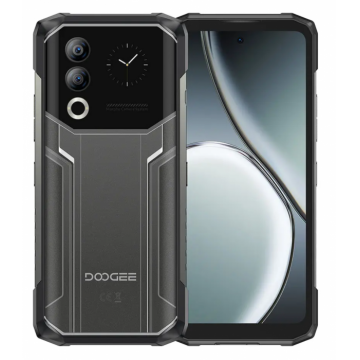 Telefon mobil Doogee Blade 20 Ultra Argintiu, 5G, Ecran 6.6   HD+, Ecran secundar 1.54  , Camera AI 50MP, 32GB RAM (8GB+24GB extensibili), 512GB ROM, Android 14, Octa-Core T7250, 10300mAh, 18W, Dual SIM