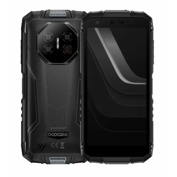 Telefon mobil Doogee Fire 3 Pro, Negru, 4G, 5.5   HD+ IPS, 16GB RAM (4GB + 12GB Extensibili), 128GB ROM, 16MP, Android 15, Unisoc T7200, Night Vision, NFC, Incarcare inversa, 8350mAh, 18W, Dual SIM