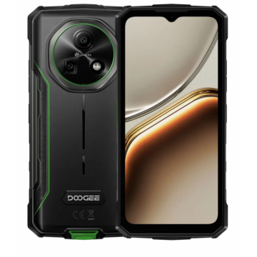 Telefon mobil DOOGEE Fire 7, Verde, 5G, 6.6   HD+ IPS, 16GB RAM(4GB+12GB Extensibili), 256GB ROM, 64MP, Android 15, Dimensity 6300, Difuzoare duble, NFC, OTG, Face ID, 13000mAh, 18W, Dual SIM