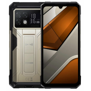 Telefon Mobil Doogee S200 Max, Auriu, 5G, 6.72   FHD+ IPS, 36GB RAM (16GB + 20GB Extensibili), 512 GB, 108 MP, Android 15, Dimensity 7050, Ecran Secundar Spate, Night Vision, 22000mAh, 66W, Dual SIM