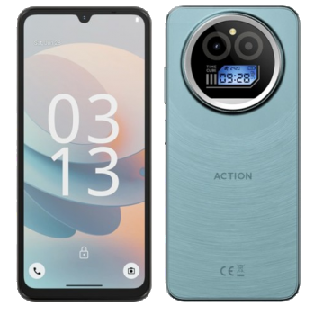 Telefon mobil F150 Action A5 Pro Albastru, 4G, Ecran Dual 6.88   HD+, 8GB RAM (3GB + 5GB extensibil), 256GB, Camera 16MP, Android 15 Go, Octa-Core, 5100mAh, Dual SIM
