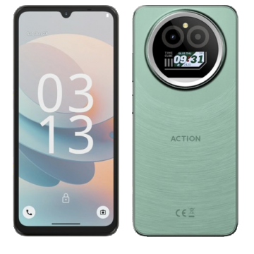 Telefon mobil F150 Action A5 Pro Verde, 4G, Ecran Dual 6.88   HD+, 8GB RAM (3GB + 5GB extensibil), 256GB, Camera 16MP, Android 15 Go, Octa-Core, 5100mAh, Dual SIM