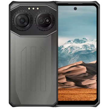 Telefon Mobil F150 Air3S Gri, 4G, 6.6   HD+ 90Hz, 16GB RAM (4GB + 12GB extensibili), 128GB ROM, 16 MP, 5500mAh, 18W, OTG, Rugged, Ultra Subtire, Dual SIM