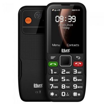 Telefon Mobil iHunt Primo 4G, Negru, Ecran 2.4   QVGA, 48MB RAM, 128MB ROM, Sistem propriu, Radio FM, Lanterna, Bluetooth, 1800 mAh, Dual SIM