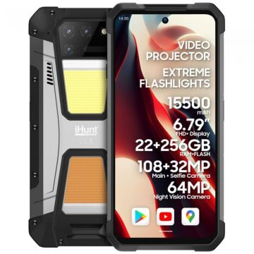 Telefon mobil iHunt Titan Metal P22000 Projector PRO, Dual SIM, 512GB, 22GB RAM, 4G, Silver