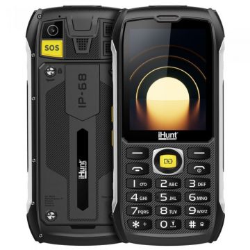 Telefon mobil iHunt Titan Survivor 4G Negru, 2.8  , 48MB RAM, 128MB ROM, SC-T107, BT v5.0, SOS, FM Radio, Incarcare reversibila, 4500mAh, Dual SIM