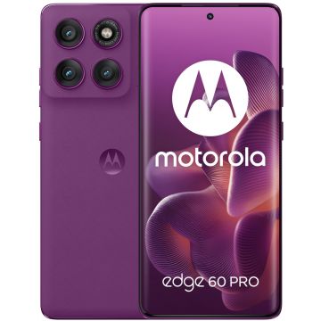 Telefon mobil Motorola Edge 60 Pro, 5G, 512GB, 12GB RAM, Dual Sim, Pantone Sparkling Grape