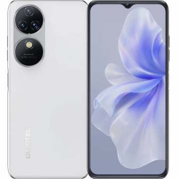 Telefon mobil Oukitel C38, White, 4G, 6.6   2K, 24GB RAM (6GB + 18GB extensibili), 256GB ROM, Android 13, MediaTek MT8788, 48MP+32MP, OTG, Amprenta, 5150mAh, Dual SIM